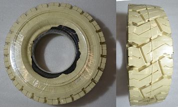 Цельнолитая шина 5.00-8 BENSLER белая для погрузчиков (8-16 часов работы)